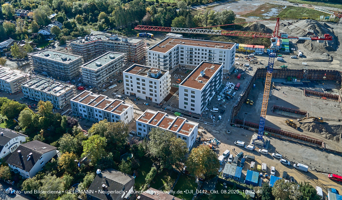 08.10.2020 - Baustelle Alexisquartier und Umgebung in Neuperlach